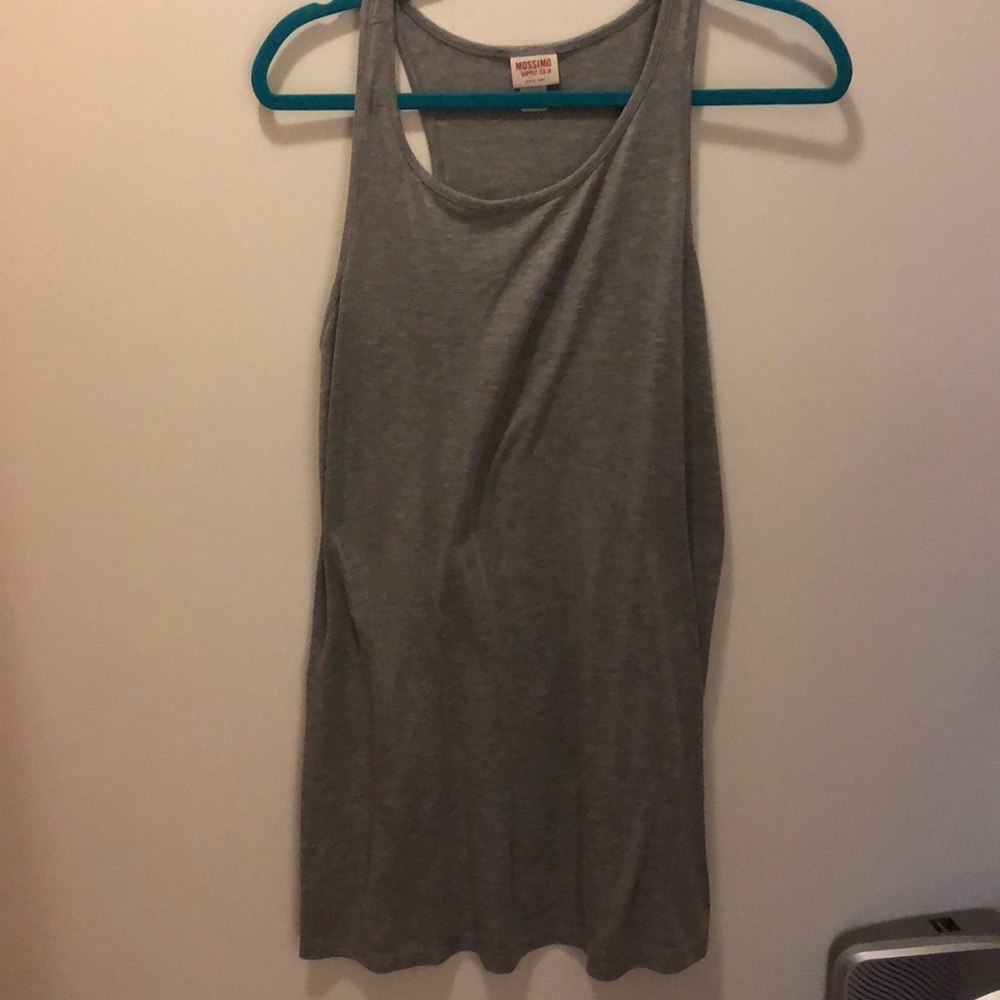 Grey tank dress cover-up